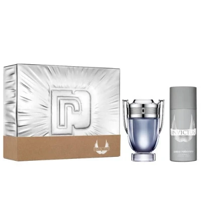 Image of Paco Rabanne Invictus Eau De Toilette 100ml Spray + 150ml Deo 10ml Set