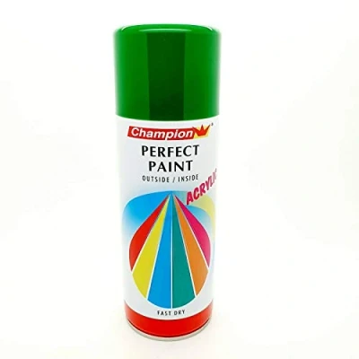 Image of Green Spray Paint Aerosol Auto Car Primer Matt Gloss Metallic Wood Metal Plastic