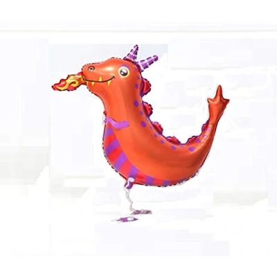 Image of Party Balloons Red Dragon Jungle Walking Pet Balloon Animal Airwalker Foil Helium Kids Fun Birthday