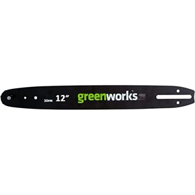 Image of Greenworks Original Guide Bar for Chainsaw (30 cm Replacement Suitable The Chainsaws G40CS30 and GD24CS30 by Greenworks)