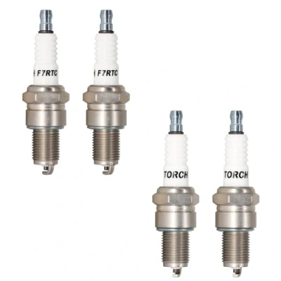 Image of TORCH 4pcs F7RTC Spark Plug Repalce for NGK 5534/BPR7ES V line 19, BOS CH 7992/WR5DC 4038/WR5DP, Cham pion 332/RN7YC 415/RN9YC 818/RN2C, DEN SO W22EPR U/3088, AC Delco R41CXLS, OEM