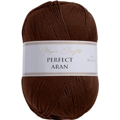 Image of Utopia Crafts Aran Knitting and Crochet Yarn, 400g (Potting Soil)