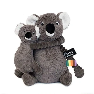 Image of Ptipotos by Deglingos Koala Mum &amp; Baby Grey Plush Toy