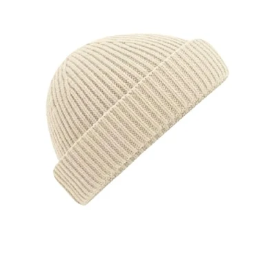 Image of Beechfield Harbour Beanie Elegant Design Shallow Crown Oatmeal
