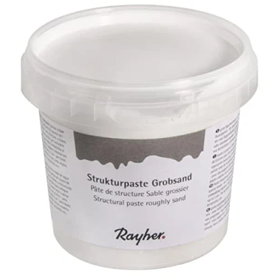 Image of Rayher Structure Paste for Crafting, Coarse Modelling Painting and Art, Craft Stencils Canvas, white, 500g, 38934000