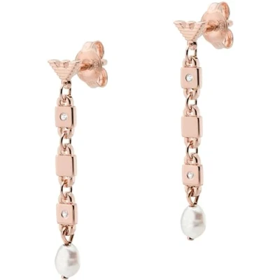 Image of Emporio Armani Earrings EG3449221 Women&#039;s Studs Sterling Silver 925 Rose White