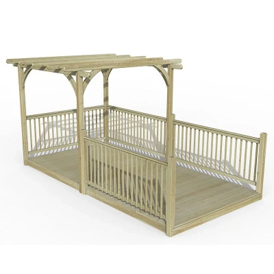 Image of 8&#039; x 16&#039; Forest Pergola Deck Kit No. 11 (2.4m 4.8m)