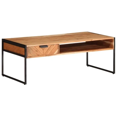 Image of vidaXL Coffee Table 110x55x40 cm Solid Wood Acacia