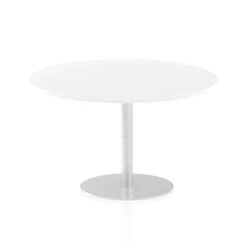 Image of Italia 1200mm Poseur Round Table White Top 725mm High Leg