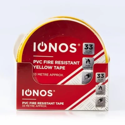 Image of Status: IONOS Yellow PVC Tape (33 metres) / fire resistant, multisurface IONPVCYLW1PKX12