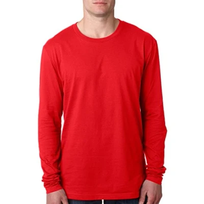 Image of Men&#039;s Cotton Long Sleeve Crew RED M