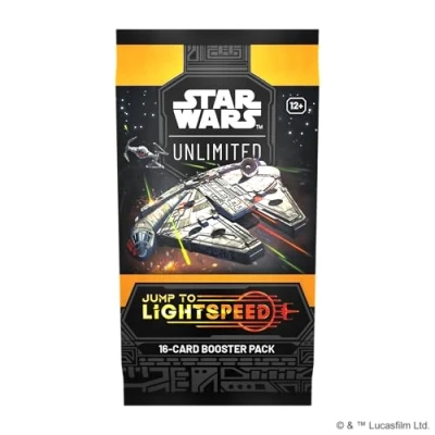 Image of Fantasy Flight Games Star Wars: Unlimited Trading Card Game Jump to Lightspeed BOOSTER PACK For Kids and Adults, Ages 12+, 2+ Players, 20 Minute Playtime