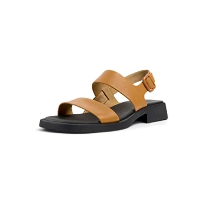 Image of Camper Women&#039;s Dana K201486 Flat Sandal, Brown, 3 UK