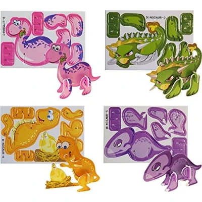 Image of 6 Dinosaur 3D Puzzles
