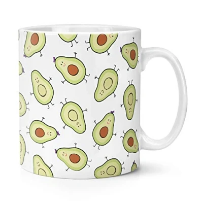 Image of Avocado Pattern 10oz Mug Cup