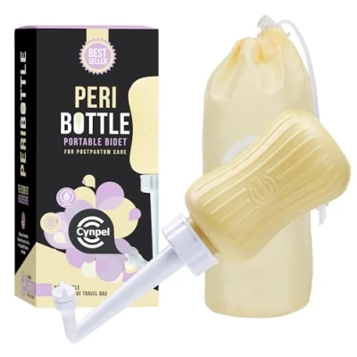 Image of Cynpel Peri Bottle Portable Travel Bidet Labour and Maternity Hospital Bag Essentials After Birth Recovery Tools for Postpartum Mum Perineal Spray Kit