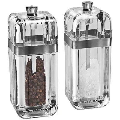 Image of Cole &amp; Mason Kempton Salt and Pepper Mill Set, Metallic, 13 cm