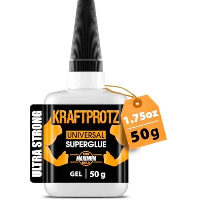 Image of ARKA KRAFTPROTZ thick 50 g Extra strong instant glue Super Ideal as plastic glue, textile craft glass leather wood stone and many more.