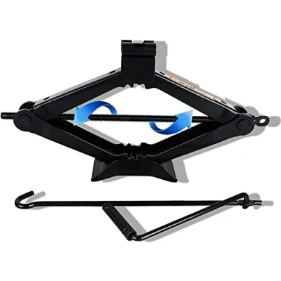 Image of vol Scissor Jack 1 Ton Car Labor saving Design Lifting Screw Wind Up Tools for Cars and Sports Utility Vehicles Tyre Repair Changing Tool