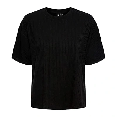 Image of PIECES Women&#039;s Pckylie SS Oversized Tee Noos T Shirt, Black, M