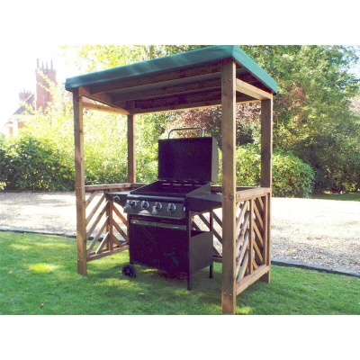 Image of Charles Taylor Dorchester BBQ Shelter Green W1700 D1000 H1960 Weight 48kg