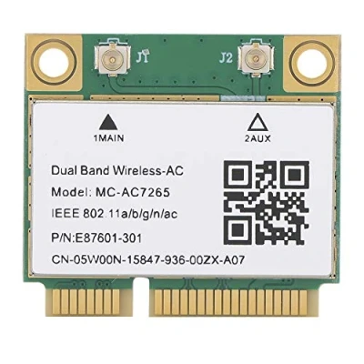 Image of MC‑AC7265 Network Card,Mini PCI‑E Card Gigabit Dual‑Band for Bluetooth 4.2 Wireless Wifi Built in 7265AC Chip