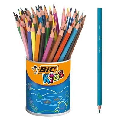Image of BIC Kids Evolution ECOlutions Colouring Pencils 24 Assorted Colours, Tin Pot of 60