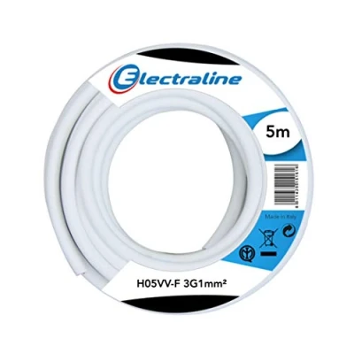 Image of Electraline 11720 H05VV F Extension Cable, Section 3G1 mm, Length 5M