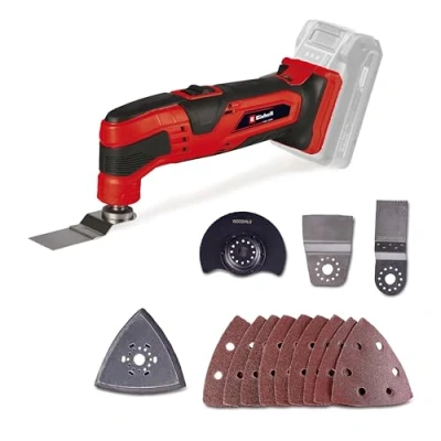 Image of Einhell Power X Change Cordless Multi Tool 18V Use Cutting And Sanding For Wood, Plastic Metal TC MG 18 Li Oscillating Tools With Accessories (Battery Not Included)