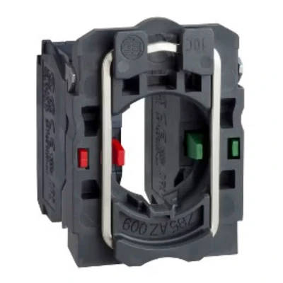 Image of Schneider Electric, Harmony, ZB5AZ105, Single contact block with body/fixing collar, plastic, screw clamp terminal, 1 NO + NC