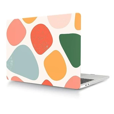 Image of Laptop Case Compatible with New Macbook Air 13 inch 2020 2019 2018 Release A1932 A2179 A2337 M1 Retina Display and Touch ID, Protective Smooth Plastic Hard Shell Cover Color Block