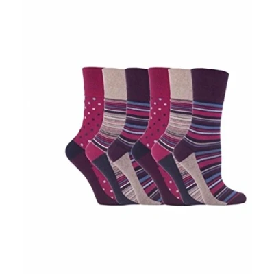 Image of 6 Pairs of SockShop Everyday Gentle Grip Socks see listing Ladies 4 8 (6 x RH55)