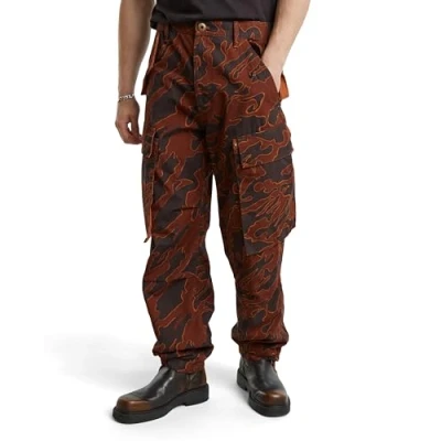 Image of G Star Men&#039;s R 3N Regular Straight Cargo Pants, Multicolour (rodeo island camo D25224 D386 G774), 30W / 30L