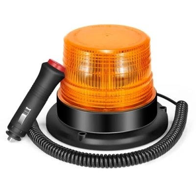 Image of Dinfu LED Strobe Flash Light Amber 12V Warning Lights Bright Emergency Flashing Beacon with Magnetic for Truck Vehicle School Bus