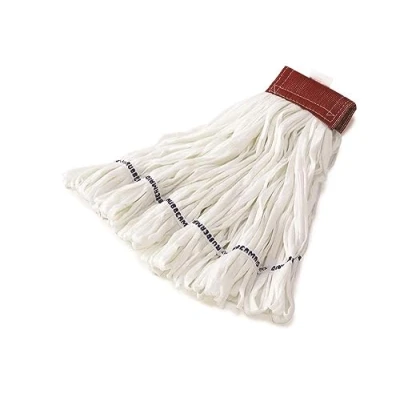 Image of Rubbermaid Commercial 24 OZ Rough Surface String Wet Mop Head, 5 Inch Headband, White (FGT25600WH00)