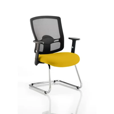 Image of Portland Cantilever Bespoke Colour Seat Senna Yellow