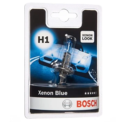 Image of 12V55WH1XENONBLUE Light Bulbs BOSCH 1 987 301 011 H1 12V 55W P14.5s FORD: FOCUS 3 Turnier, 2, 3, AUDI: A6 C6 Saloon, A1 Sportback