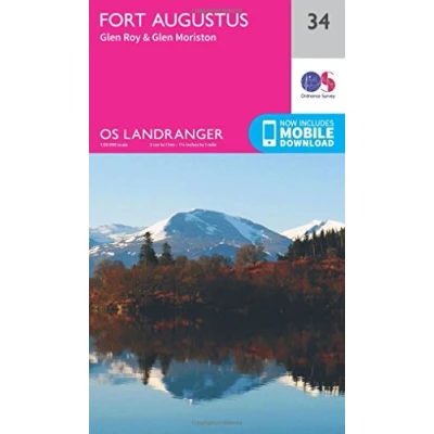 Image of Landranger 34 Fort Augustus, Glen Roy &amp; Moriston Map With Digital Version