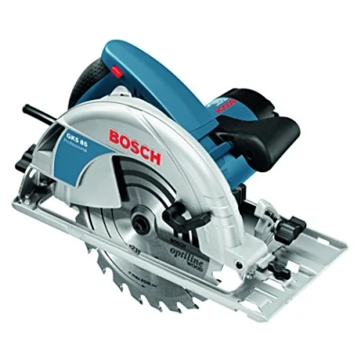 Image of Bosch Professional Hand held Circular Saw GKS 85 (1.700 W, 110V, incl. 1x Blade, Parallel Guide, Dust Extraction Adapter, Hex Key WAF 5)