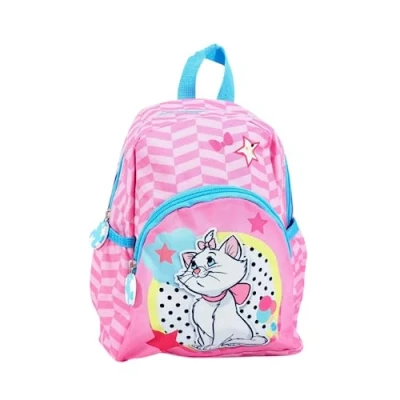 Image of mybagstory Backpack Aristocats Pink Child School Kindergarten Nursery Bag Girl Size 28 cm Adjustable Straps Gift Idea, Pink, 28.5