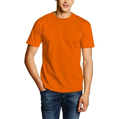 Image of Fruit of the Loom Men&#039;s Valueweight Short Sleeve T Shirt, Orange, L UK