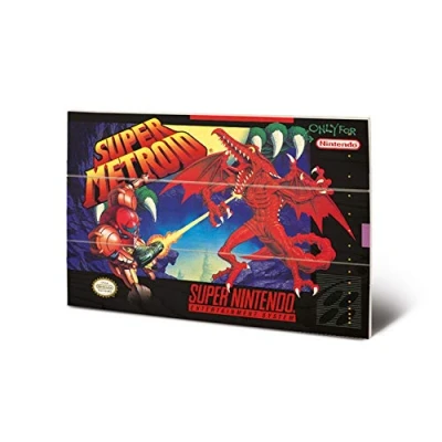 Image of Nintendo Super (Super Metroid) Wooden Print 29.5 x 20 cm
