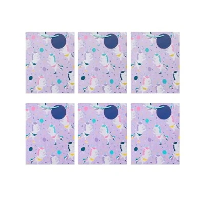 Image of UK Greetings Multipack of 6 Large Gift Bags for Her/Girls Party Unicorn Design