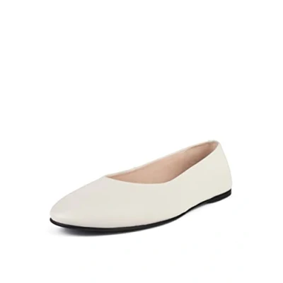 Image of L37 Womens Ballerinas Baby Come On, Women&#039;s Ballerina, Handmade Shoes, Natural Leather Ladies Comfortable and Elegant Off White
