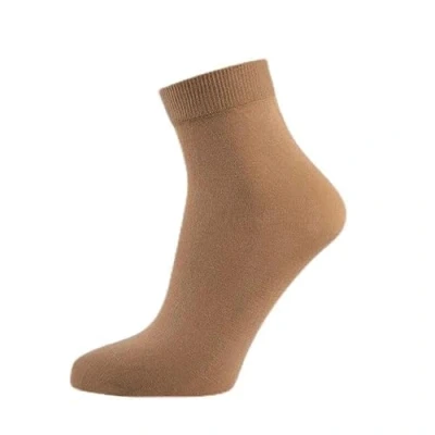 Image of Nur Die Women&#039;s Söckchen Cotton Sensation Socks, 60 DEN, Brown (Amber 230), One Size