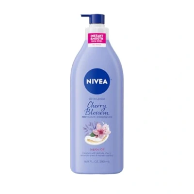 Image of NIVEA Oil Infused Cherry Blossom and Jojoba Body Lotion, 16.9 Fluid Ounce/500 ml
