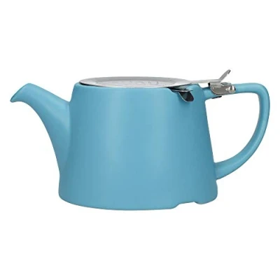 Image of London Pottery Oval Filter 3 Cup Teapot Satin Blue