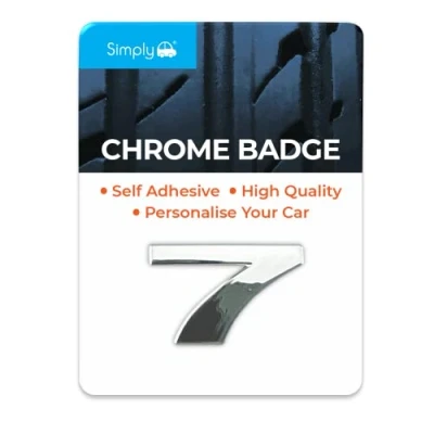 Image of 81x &#039;7&#039; Simply Chrome Badge CB33