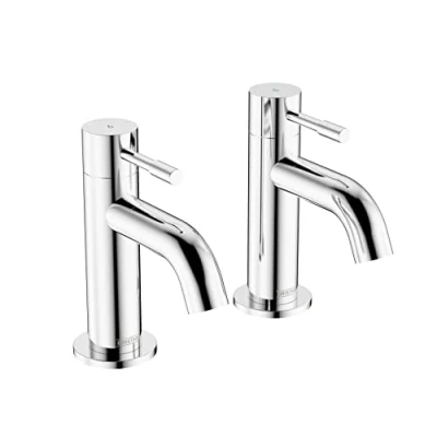 Image of Bristan Mila Bath Pillar Taps Chrome (MI 3/4 C)