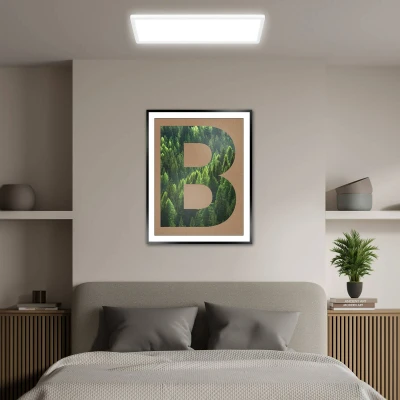 Image of Briloner LED ceiling light Tava A, 58x20 cm, plastic, white